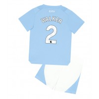 Manchester City Kyle Walker #2 Hjemme Trøje Børn 2023-24 Kortærmet (+ Korte bukser)